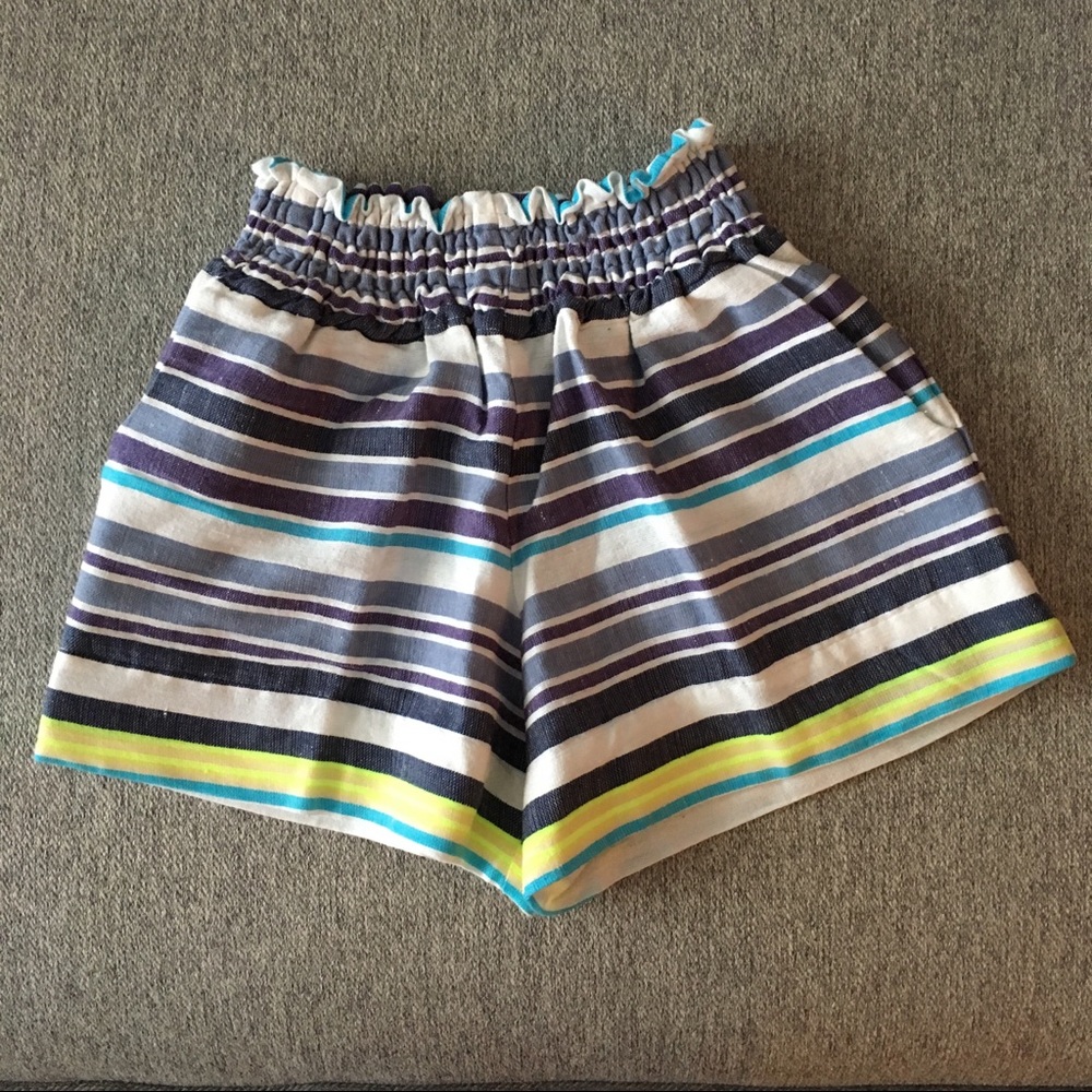 Lemlem zenna striped stretch colorful shorts small